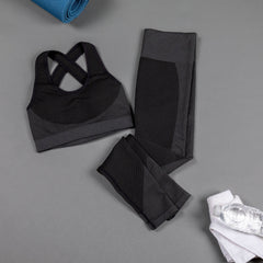 Textured Leggings Sports Bra Activewear Set Women