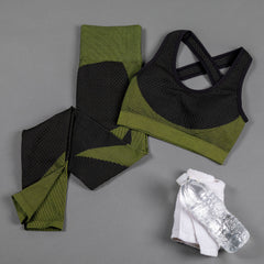 Textured Leggings Sports Bra Activewear Set Women