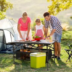 Portable Folding Aluminum Camping Table Carry Bag Outdoor