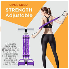 Multifunction Fitness Pedal Exerciser Resistance Rope Trainer