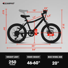 S20101 20-Inch Kids Mountain Bike 7-Speed