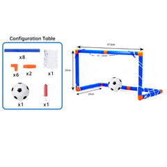 Mini Foldable Soccer Set Detachable Posts Kids Game