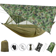 Double Camping Hammock Mosquito Net Rain Fly Tarp