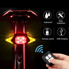 USB Rechargeable Wireless Bicycle Turn Signal Taillight