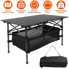 Portable Folding Aluminum Camping Table Carry Bag Outdoor