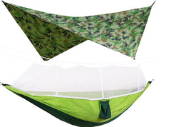 Double Camping Hammock Mosquito Net Rain Fly Tarp