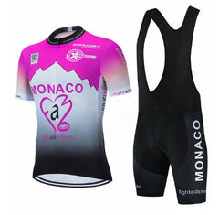 Men's Purple Cycling Suit Short Sleeve Mountain Bike