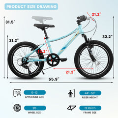 S20101 20-Inch Kids Mountain Bike 7-Speed