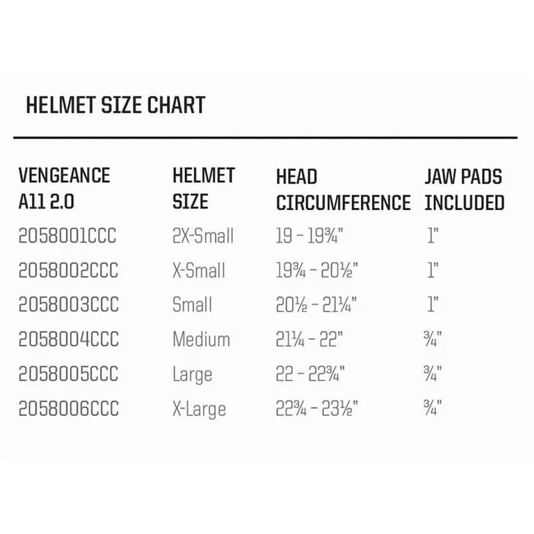 Youth Vengeance A11 2.0 Football Helmet Facemask
