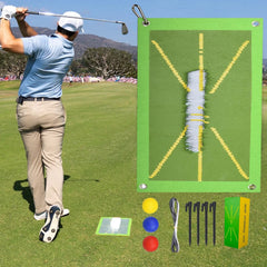Golf Training Mat Swing Practice Directional Trace Pad