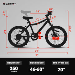 S20101 20-Inch Kids Mountain Bike 7-Speed