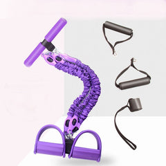 Multifunction Fitness Pedal Exerciser Resistance Rope Trainer