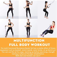 Multifunction Fitness Pedal Exerciser Resistance Rope Trainer