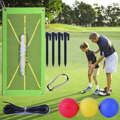 Golf Training Mat Swing Practice Directional Trace Pad