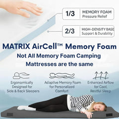 Matrix Air-Cell Memory Foam Camping Mattress Comfort