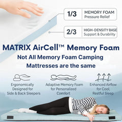 Matrix Air-Cell Memory Foam Camping Mattress Comfort