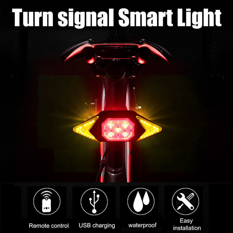 USB Rechargeable Wireless Bicycle Turn Signal Taillight