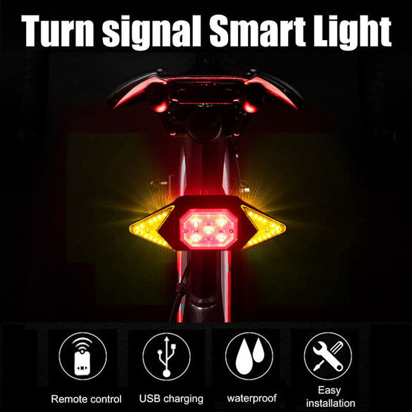 USB Rechargeable Wireless Bicycle Turn Signal Taillight