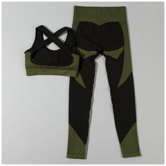 Textured Leggings Sports Bra Activewear Set Women