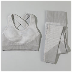 Textured Leggings Sports Bra Activewear Set Women