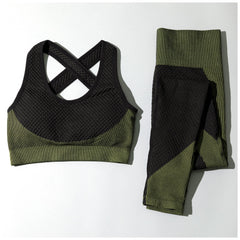 Textured Leggings Sports Bra Activewear Set Women