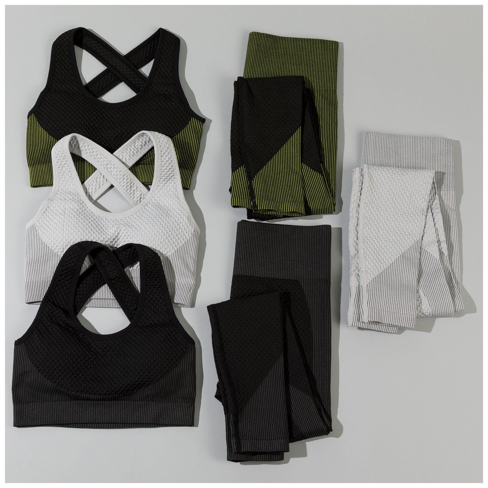 Textured Leggings Sports Bra Activewear Set Women