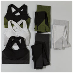 Textured Leggings Sports Bra Activewear Set Women