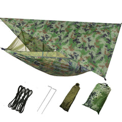 Double Camping Hammock Mosquito Net Rain Fly Tarp
