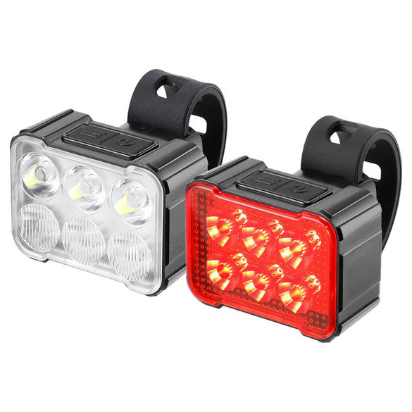 Bicycle LED Lights Front Rear Night Riding Safety
