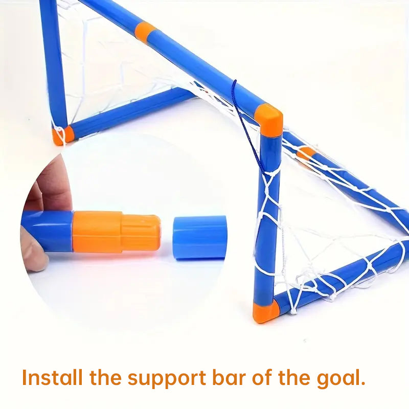 Mini Foldable Soccer Set Detachable Posts Kids Game