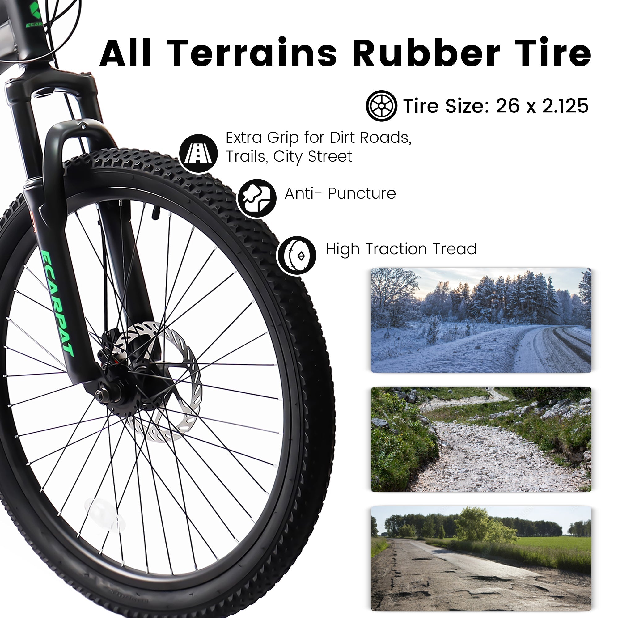 Ecarpat 26-Inch Mountain Bike Disc Brake
