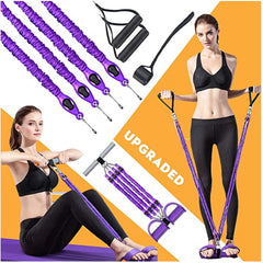 Multifunction Fitness Pedal Exerciser Resistance Rope Trainer