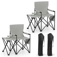 Oversized Camping Chair Side Table Storage Pockets