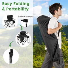 Oversized Camping Chair Side Table Storage Pockets