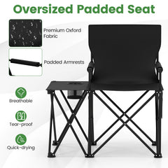 Oversized Camping Chair Side Table Storage Pockets