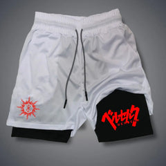 Men's 2-in-1 Compression Running Shorts Phone Pocket
