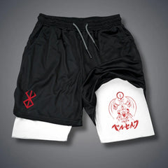 Men's 2-in-1 Compression Running Shorts Phone Pocket