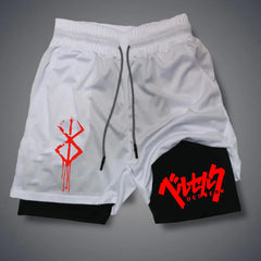 Men's 2-in-1 Compression Running Shorts Phone Pocket
