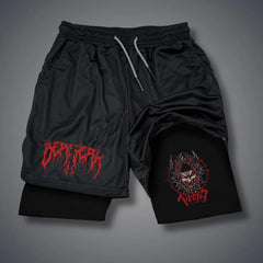 Men's 2-in-1 Compression Running Shorts Phone Pocket