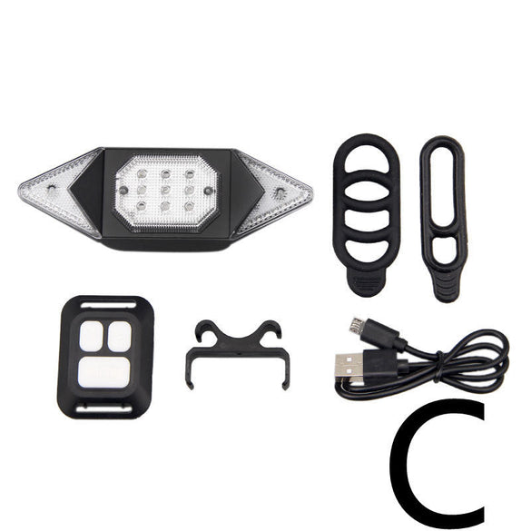 USB Rechargeable Wireless Bicycle Turn Signal Taillight