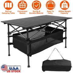 Portable Folding Aluminum Camping Table Carry Bag Outdoor