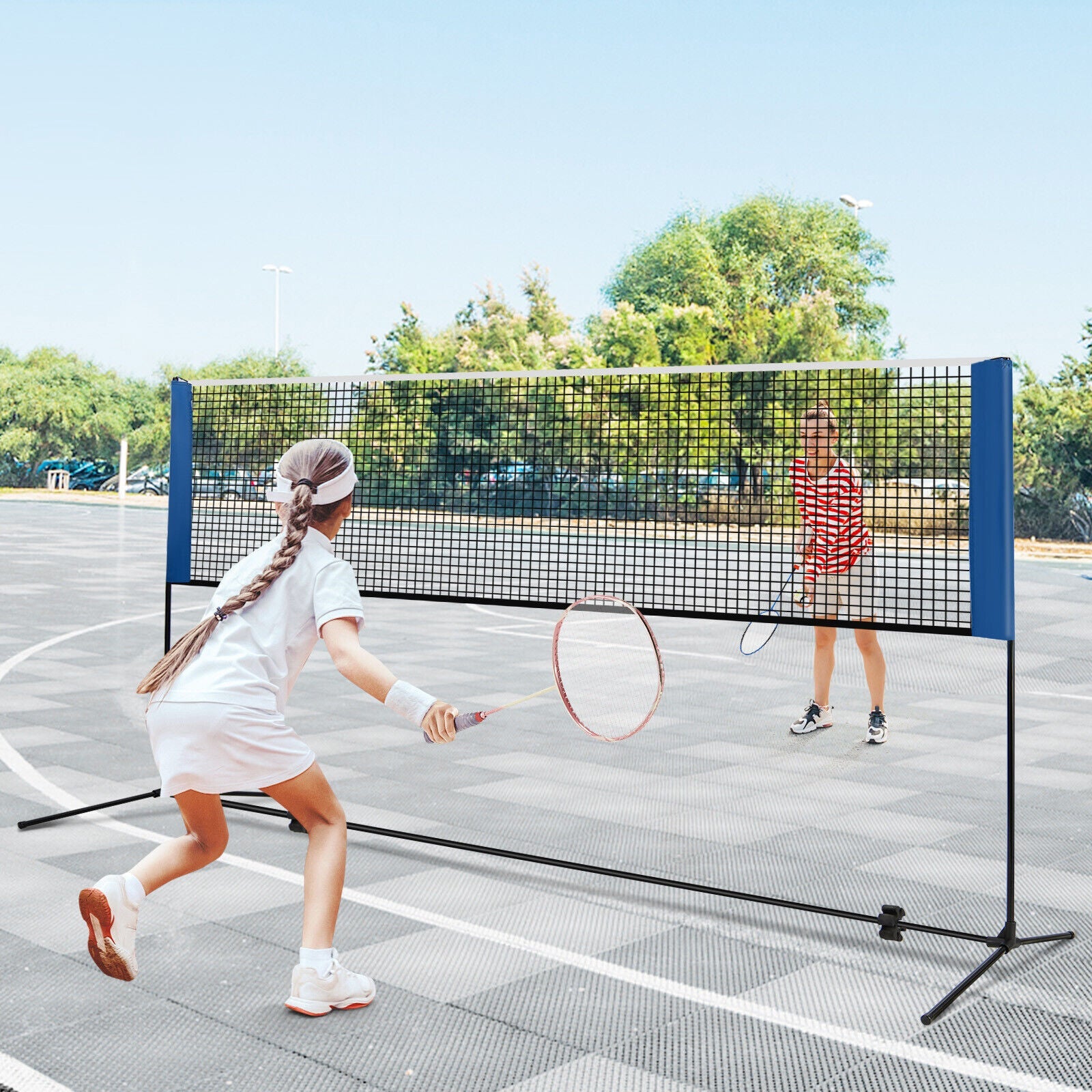 Adjustable Badminton Net Stand Portable Carry Bag