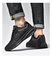 Men's White Leather Sneakers Warm Comfortable Sport Shoes