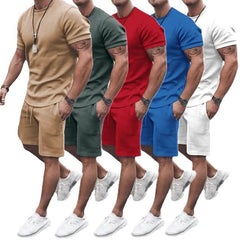 Men's Casual Activewear Running T-Shirt Shorts Set