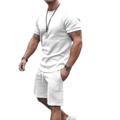Men's Casual Activewear Running T-Shirt Shorts Set