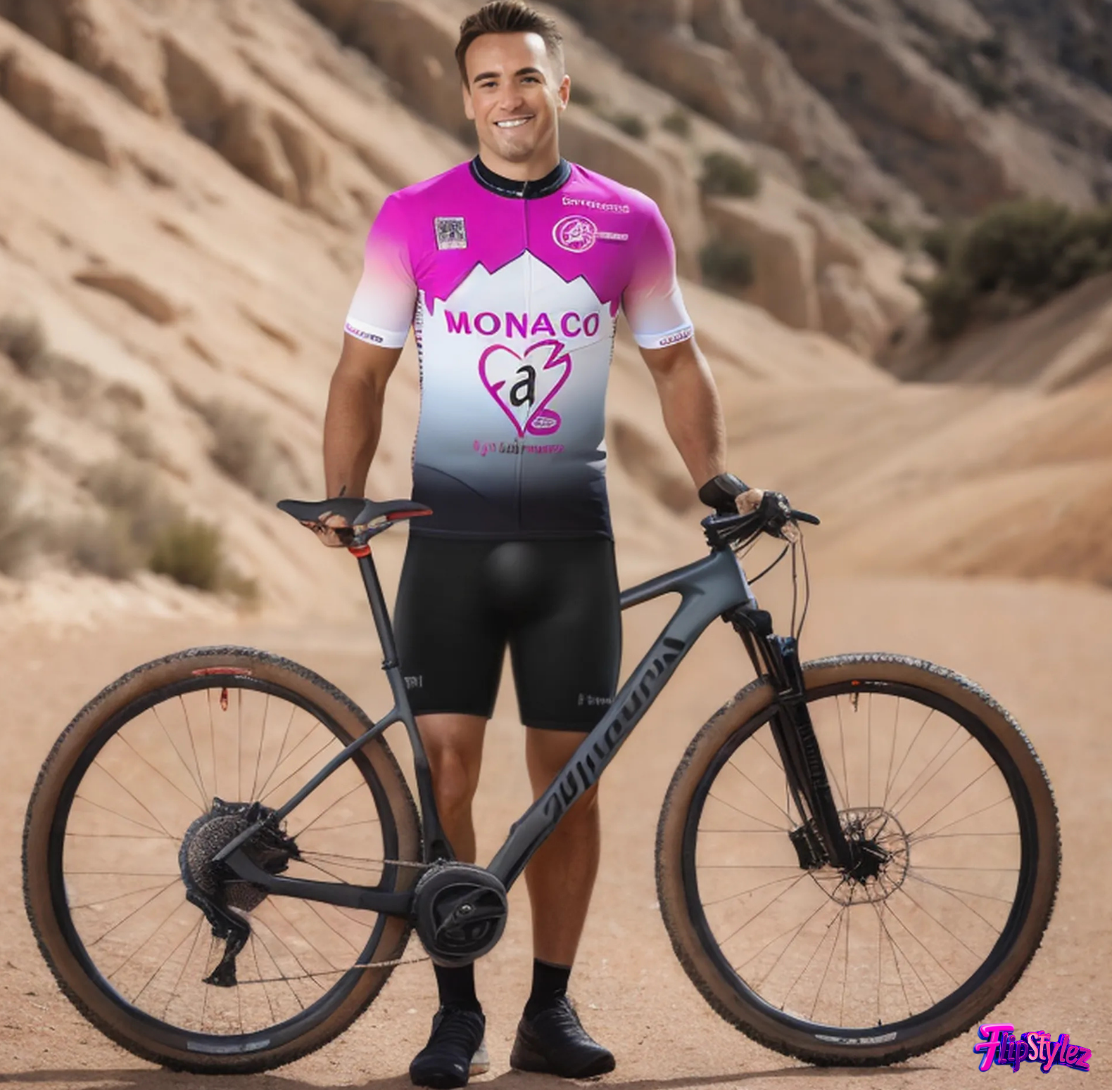 Men's Purple Cycling Suit Short Sleeve Mountain Bike