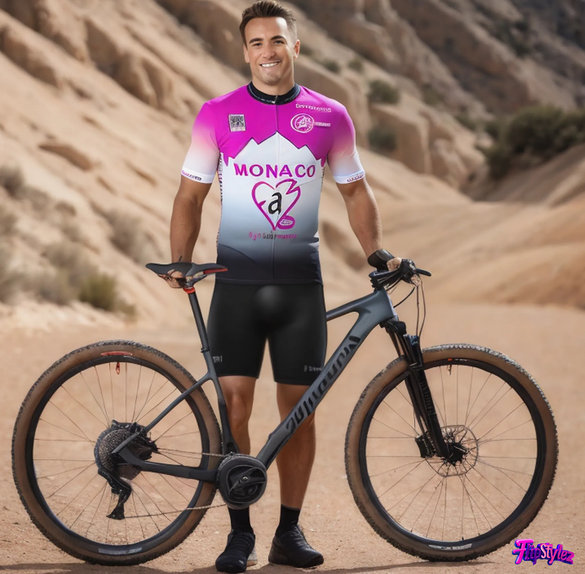 Men's Purple Cycling Suit Short Sleeve Mountain Bike