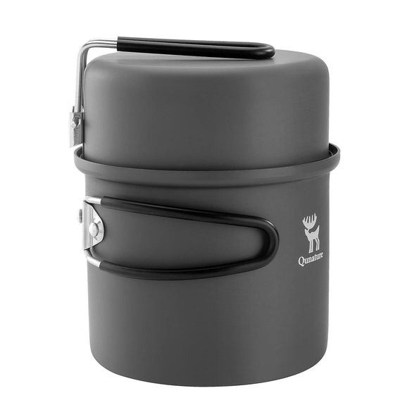 Ultra-Light Aluminum Camping Cookware Set Nestable Handle