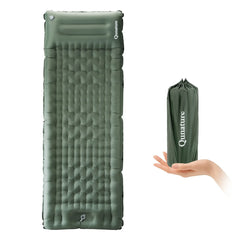 Ultra-Light Inflatable Sleeping Pad Built-In Pillow Camping