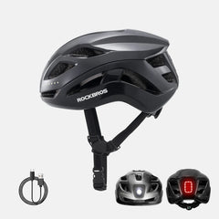 Bike Helmet LED Front Rear Light Cycling Safety